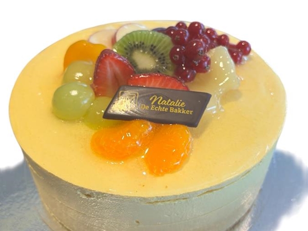 Mango passie taartje 8-10 pers.