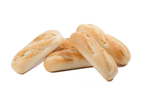 5 x ONAFGEBAKKEN pistolets wit