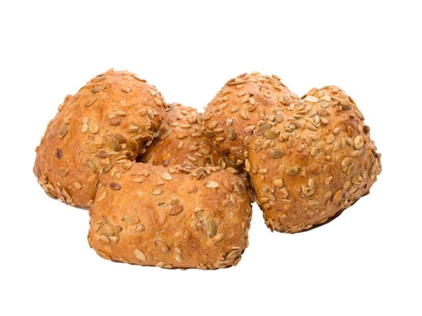 5 x ONAFGEBAKKEN pompoen broodjes